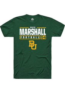 David Marshall  Baylor Bears Green Rally NIL Stacked Box Short Sleeve T Shirt