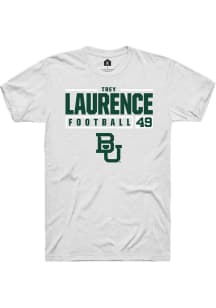 Donald “Trey” Laurence  Baylor Bears White Rally NIL Stacked Box Short Sleeve T Shirt