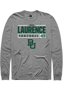 Donald “Trey” Laurence  Baylor Bears Graphite Rally NIL Stacked Box Long Sleeve T Shirt