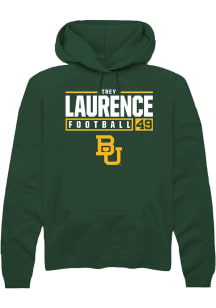 Donald “Trey” Laurence  Rally Baylor Bears Mens Green NIL Stacked Box Long Sleeve Hoodie