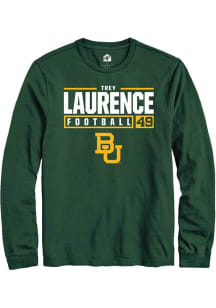 Donald “Trey” Laurence  Baylor Bears Green Rally NIL Stacked Box Long Sleeve T Shirt
