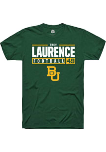 Donald “Trey” Laurence  Baylor Bears Green Rally NIL Stacked Box Short Sleeve T Shirt