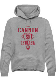 Aden Cannon  Rally Indiana Hoosiers Mens Graphite NIL Sport Icon Long Sleeve Hoodie