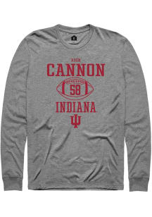 Aden Cannon  Indiana Hoosiers Graphite Rally NIL Sport Icon Long Sleeve T Shirt