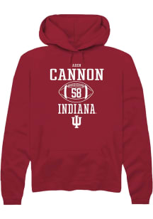 Aden Cannon  Rally Indiana Hoosiers Mens Red NIL Sport Icon Long Sleeve Hoodie