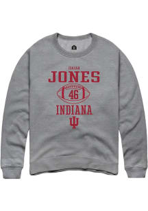 Isaiah Jones  Rally Indiana Hoosiers Mens Graphite NIL Sport Icon Long Sleeve Crew Sweatshirt