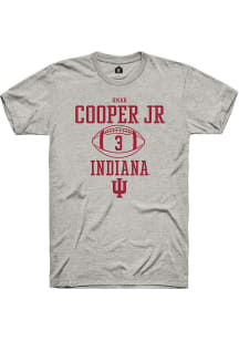 Omar Cooper Jr  Indiana Hoosiers Ash Rally NIL Sport Icon Short Sleeve T Shirt
