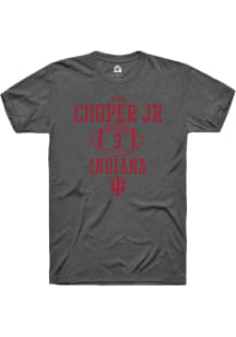 Omar Cooper Jr  Indiana Hoosiers Dark Grey Rally NIL Sport Icon Short Sleeve T Shirt