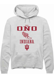 Novo Ono  Rally Indiana Hoosiers Mens White NIL Sport Icon Long Sleeve Hoodie