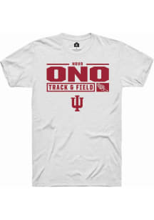 Novo Ono  Indiana Hoosiers White Rally NIL Stacked Box Short Sleeve T Shirt