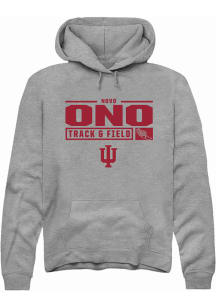 Novo Ono  Rally Indiana Hoosiers Mens Graphite NIL Stacked Box Long Sleeve Hoodie