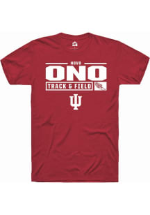 Novo Ono  Indiana Hoosiers Red Rally NIL Stacked Box Short Sleeve T Shirt