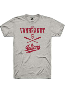 Aly VanBrandt  Indiana Hoosiers Ash Rally NIL Sport Icon Short Sleeve T Shirt