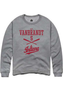 Aly VanBrandt  Rally Indiana Hoosiers Mens Graphite NIL Sport Icon Long Sleeve Crew Sweatshirt