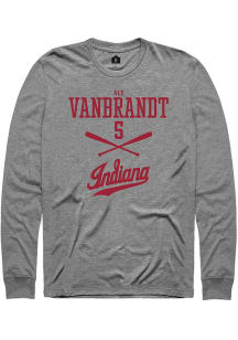 Aly VanBrandt  Indiana Hoosiers Graphite Rally NIL Sport Icon Long Sleeve T Shirt