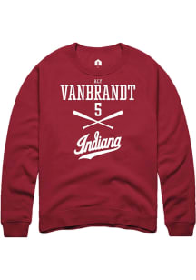Aly VanBrandt  Rally Indiana Hoosiers Mens Red NIL Sport Icon Long Sleeve Crew Sweatshirt