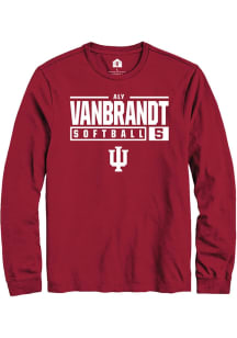 Aly VanBrandt  Indiana Hoosiers Red Rally NIL Stacked Box Long Sleeve T Shirt