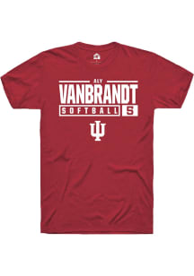 Aly VanBrandt  Indiana Hoosiers Red Rally NIL Stacked Box Short Sleeve T Shirt