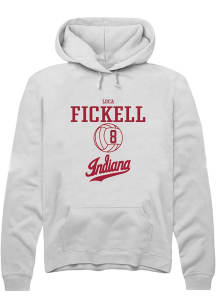 Luca Fickell  Rally Indiana Hoosiers Mens White NIL Sport Icon Long Sleeve Hoodie