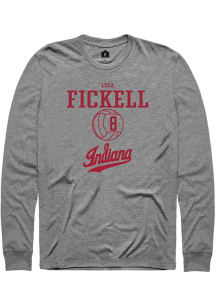 Luca Fickell  Indiana Hoosiers Graphite Rally NIL Sport Icon Long Sleeve T Shirt