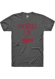 Luca Fickell  Indiana Hoosiers Dark Grey Rally NIL Sport Icon Short Sleeve T Shirt
