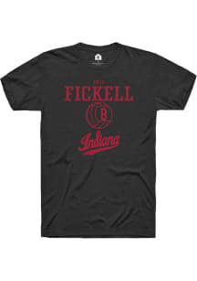 Luca Fickell  Indiana Hoosiers Black Rally NIL Sport Icon Short Sleeve T Shirt