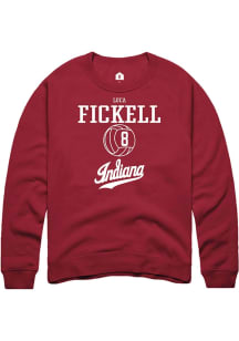 Luca Fickell  Rally Indiana Hoosiers Mens Red NIL Sport Icon Long Sleeve Crew Sweatshirt