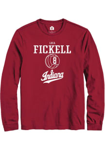 Luca Fickell  Indiana Hoosiers Red Rally NIL Sport Icon Long Sleeve T Shirt
