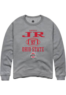 Kenyatta Jackson Jr  Rally Ohio State Buckeyes Mens Graphite NIL Sport Icon Long Sleeve Crew Sweat..