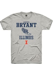 Azariyah Bryant  Illinois Fighting Illini Ash Rally NIL Sport Icon Short Sleeve T Shirt