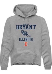 Azariyah Bryant  Rally Illinois Fighting Illini Mens Graphite NIL Sport Icon Long Sleeve Hoodie