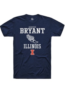 Azariyah Bryant  Illinois Fighting Illini Navy Blue Rally NIL Sport Icon Short Sleeve T Shirt