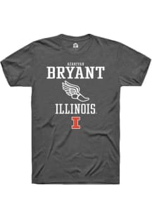 Azariyah Bryant  Illinois Fighting Illini Dark Grey Rally NIL Sport Icon Short Sleeve T Shirt