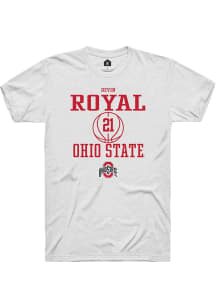 Devin Royal  Ohio State Buckeyes White Rally NIL Sport Icon Short Sleeve T Shirt