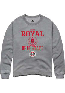 Devin Royal  Rally Ohio State Buckeyes Mens Graphite NIL Sport Icon Long Sleeve Crew Sweatshirt