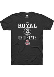 Devin Royal  Ohio State Buckeyes Black Rally NIL Sport Icon Short Sleeve T Shirt