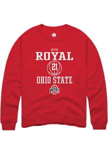 Devin Royal  Rally Ohio State Buckeyes Mens Red NIL Sport Icon Long Sleeve Crew Sweatshirt