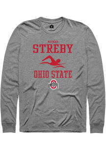 Nathan Streby  Ohio State Buckeyes Graphite Rally NIL Sport Icon Long Sleeve T Shirt