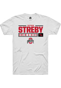 Nathan Streby  Ohio State Buckeyes White Rally NIL Stacked Box Short Sleeve T Shirt