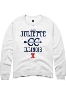 Shawn Juliette  Rally Illinois Fighting Illini Mens White NIL Sport Icon Long Sleeve Crew Sweatshi..