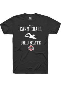Noah Carmichael  Ohio State Buckeyes Black Rally NIL Sport Icon Short Sleeve T Shirt