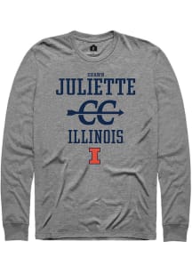 Shawn Juliette  Illinois Fighting Illini Graphite Rally NIL Sport Icon Long Sleeve T Shirt