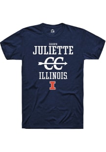 Shawn Juliette  Illinois Fighting Illini Navy Blue Rally NIL Sport Icon Short Sleeve T Shirt