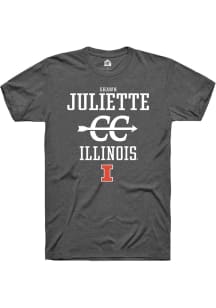 Shawn Juliette  Illinois Fighting Illini Dark Grey Rally NIL Sport Icon Short Sleeve T Shirt