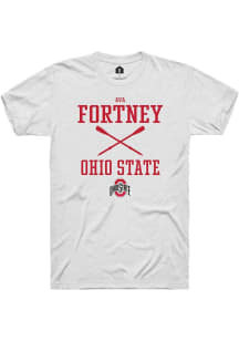 Ava Fortney  Ohio State Buckeyes White Rally NIL Sport Icon Short Sleeve T Shirt