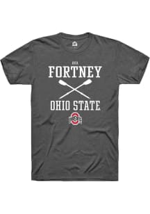 Ava Fortney  Ohio State Buckeyes Dark Grey Rally NIL Sport Icon Short Sleeve T Shirt