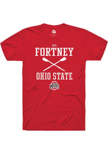 Ava Fortney  Ohio State Buckeyes Red Rally NIL Sport Icon Short Sleeve T Shirt