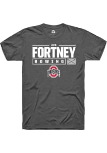 Ava Fortney  Ohio State Buckeyes Dark Grey Rally NIL Stacked Box Short Sleeve T Shirt