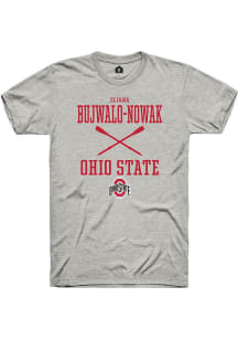 Eliana Bujwalo-Nowak  Ohio State Buckeyes Ash Rally NIL Sport Icon Short Sleeve T Shirt