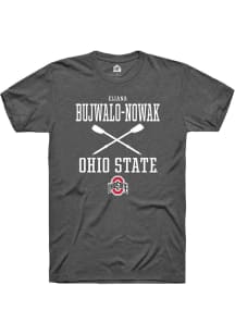 Eliana Bujwalo-Nowak  Ohio State Buckeyes Dark Grey Rally NIL Sport Icon Short Sleeve T Shirt